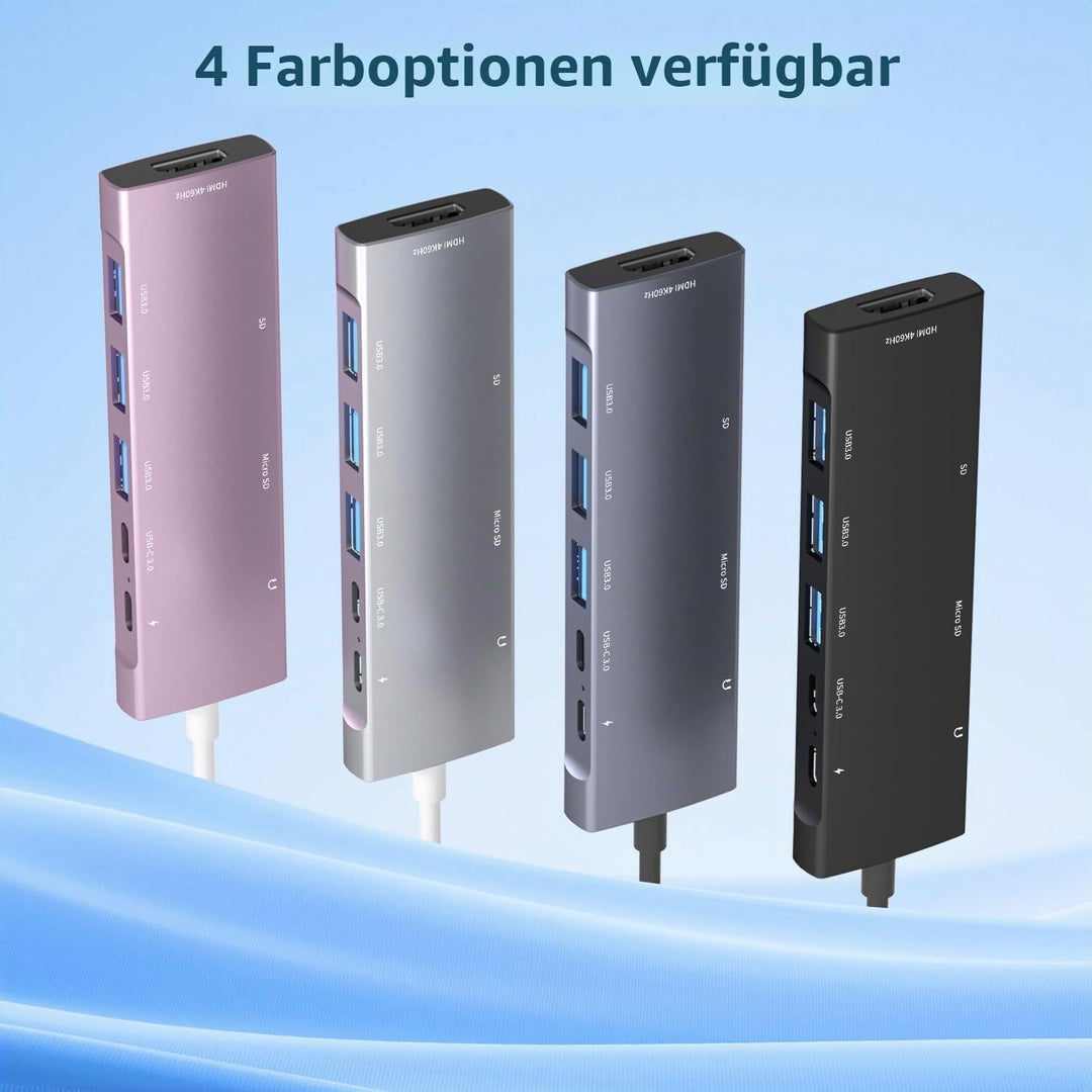 USB C HUB für iPad Pro 9-in-1 Adapter für iPad Pro M4 M2 M1 13 12.9 11 Zoll für iPad Air mit 4K HDMI