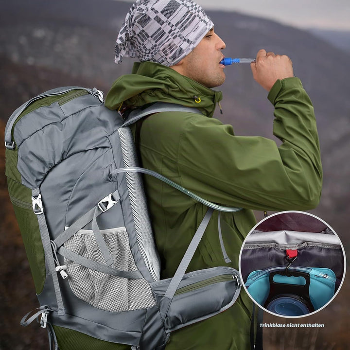 HOMIEE Wanderrucksack 50L, Herren Damen Wasserdichter Trekkingrucksack Reiserucksack Outdoor Wandern