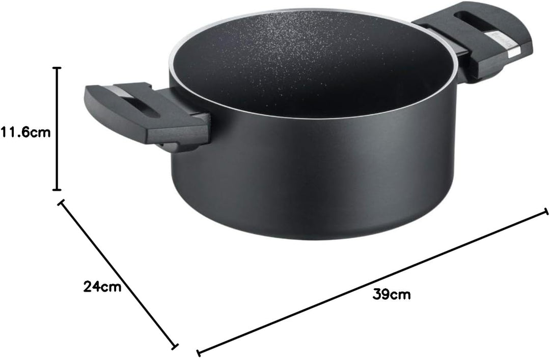 Berndes Topf 24 cm, b.Green Alu Recycled Induction, Kochtopf hergestellt zu 100% aus recycelten Getr