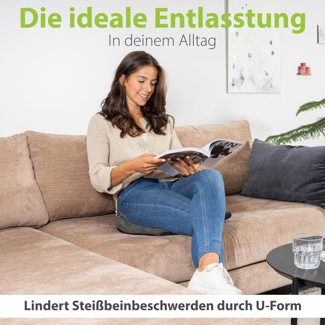 feela.® Orthopädisches Keilkissen [3 Härtegrade] – Memory Foam Haltungskorrektur für mehr Sitzkomfor