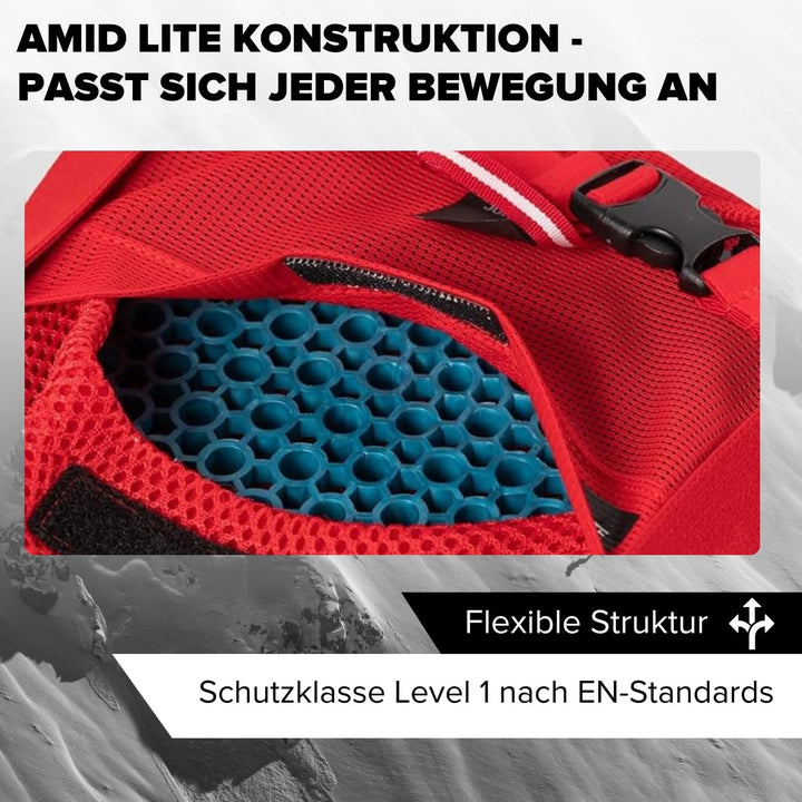 ATOMIC Live Shield JR I Kinder-Protektorenweste mit 3-lagigem Multi Density Schaum für maximalen Sch