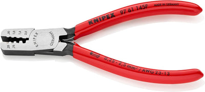 Knipex Crimpzange für Aderendhülsen mit Kunststoff überzogen 145 mm 97 61 145 F