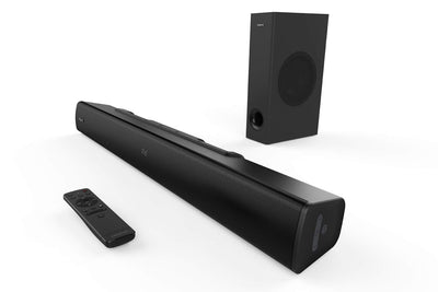 Creative Stage V2 2.1 Soundbar mit Subwoofer, Clear Dialog und Surround von Sound Blaster, Bluetooth