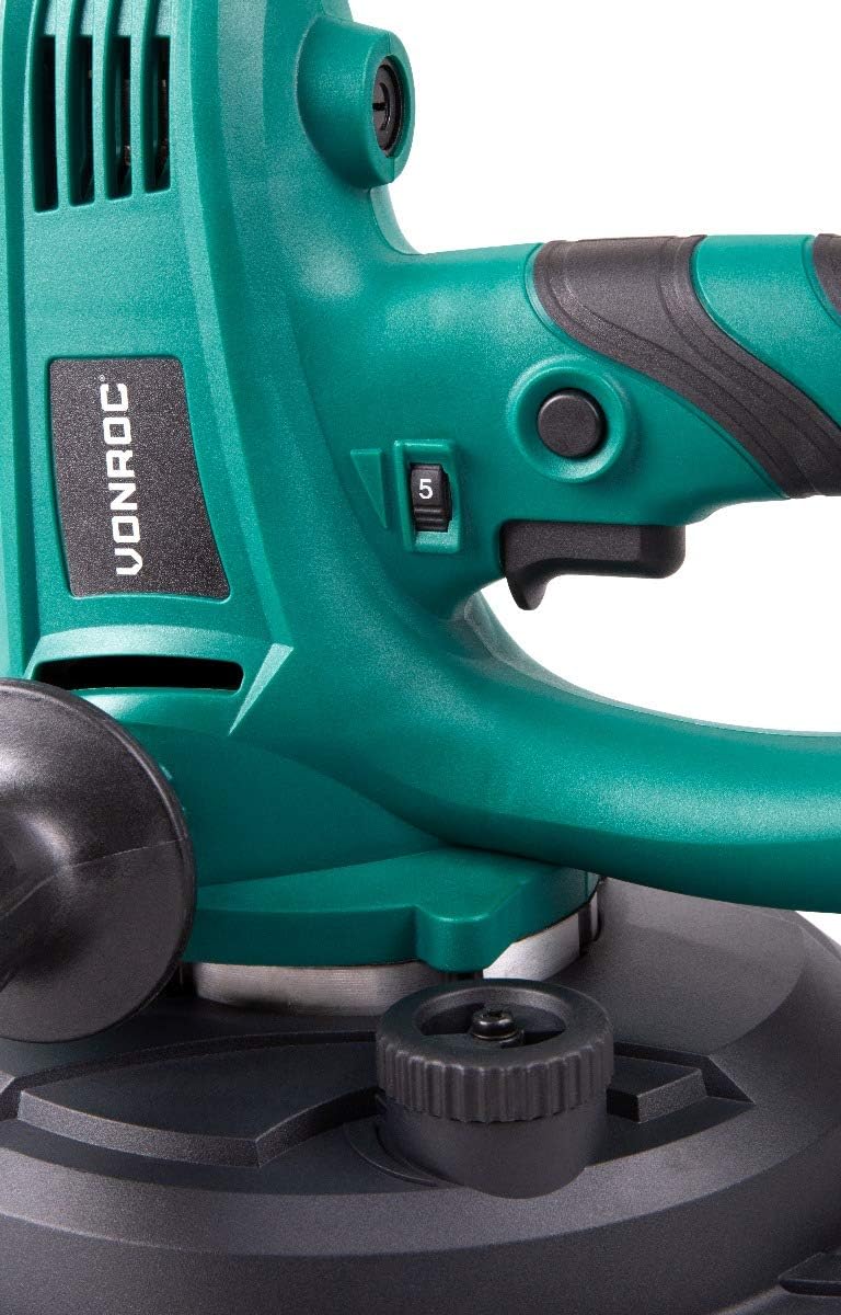 VONROC Wand-Exzenterschleifer 750W – für Decken und Wände – 180 mm Durchmesser – 33 Schleifblätter –