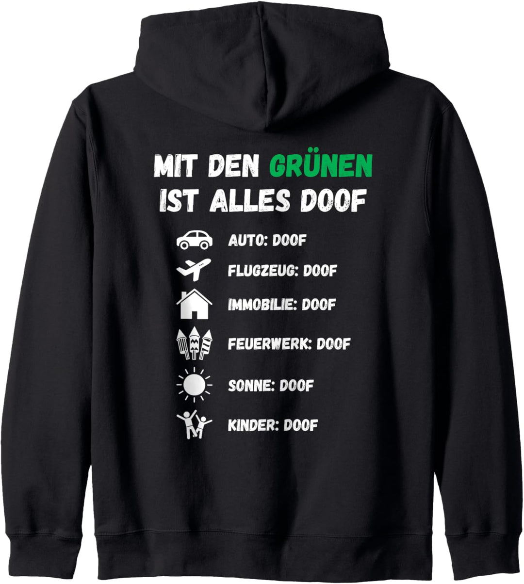 Klimaaktivisten Satire Klimakleber Sprüche Anti Grünen Kapuzenjacke