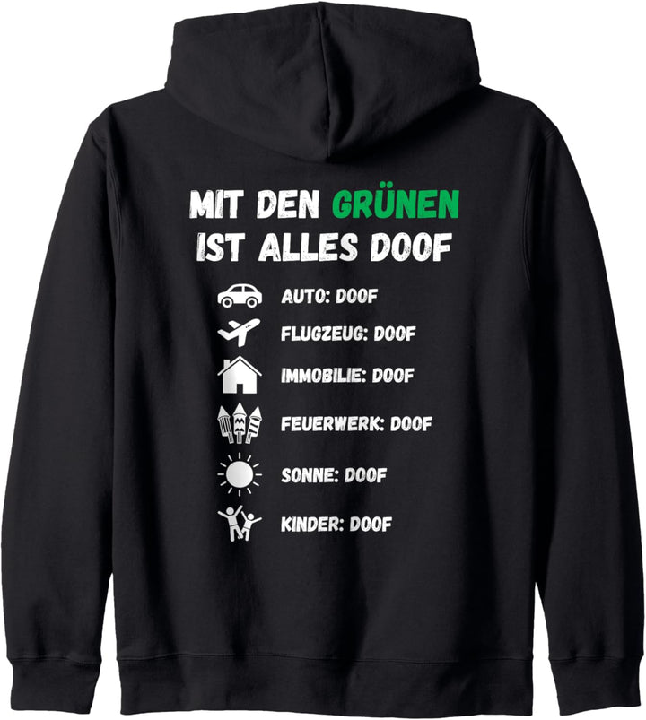 Klimaaktivisten Satire Klimakleber Sprüche Anti Grünen Kapuzenjacke