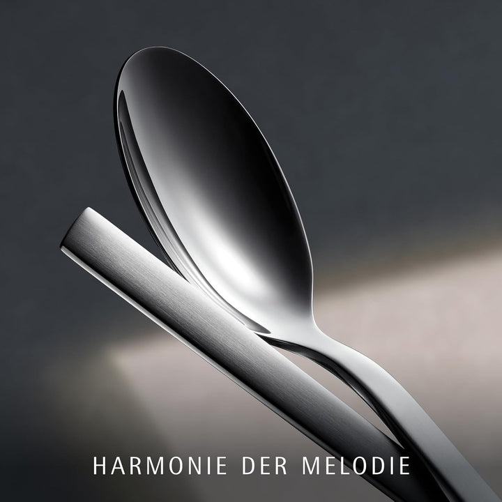 WMF Lyric Plus Edelstahl Besteck Set 6 Personen, Essbesteck Set 30teilig, Hohlheftmesser, Cromargan