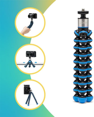 JOBY GorillaPod GO, Flexibles Stativ mit Kugelkopf und GripTight 360 Halterung für Smartphone, Kompa