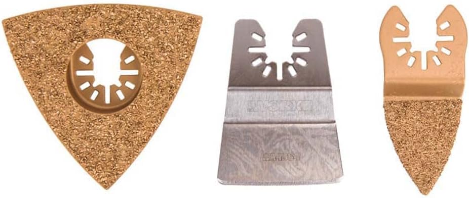 Worx WA5098 Sonicrafter Schleif- und Raspel-Aufsätze, universal, 3-teilig