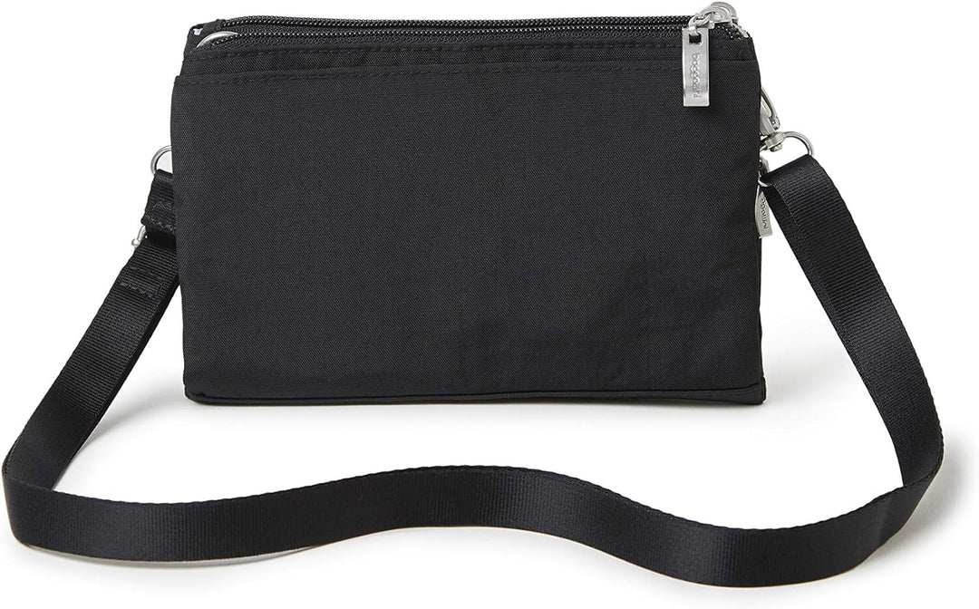 Baggallini Damen New Classic Small Crossbody Bag Subway Umhängetasche klein, Einheitsgrösse Schwarz,