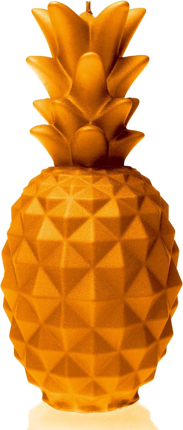 Candellana Ananas Paraffinkerze 100x100x210 mm - Orange Kerze Dekorativ - Kerzen Aesthetic 3D - Cand