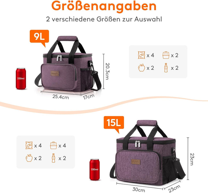 Lifewit Kühltasche Faltbar, Lunchtasche, Thermotasche Isoliertasche Picknicktasche für unterwegs, Tr