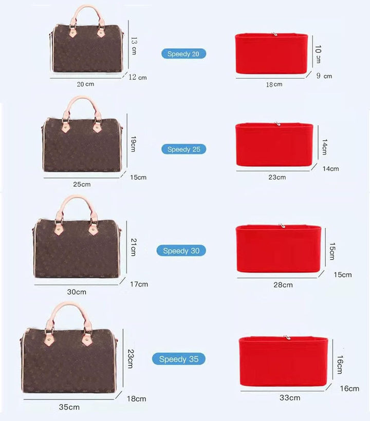 Geldbörseneinsätze für Lv Speedy 25 Organizer-Einsatz, für Monogramm-Tasche, HandBag-Schutzeinlage