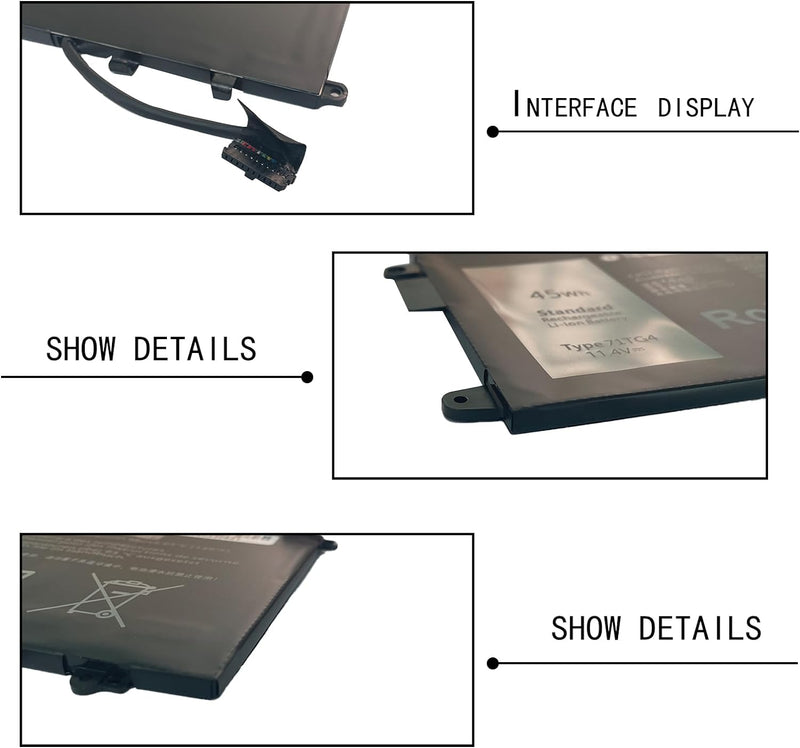 HUBEI 71TG4 071TG4 K5XWW X49C1 0X49C1 Laptop Batterie Ersatz für Dell Latitude 5289 7389 7390 2-in-1