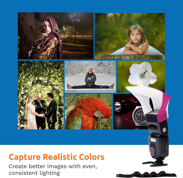 LumiQuest Flash Pocket Bouncer,  Flash Diffuser with UltraStrap Bundle, Universal Classic Design for
