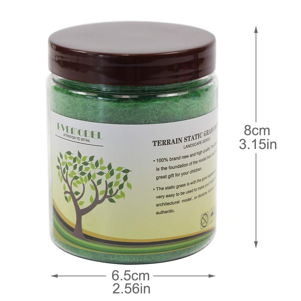 6 Flaschen*35g 2-3 mm Streugras Wiese modellbahn lanschaft Static Grass Powder Modell Rasen Layout G