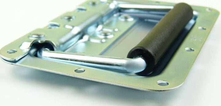 Adam Hall Hardware 34082 M12 AH - 12er Set Klappgriff / Kistengriff gefedert silber in 8 mm Einbausc
