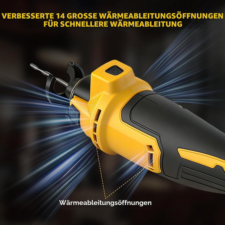 Akku-Trockenbau-Ausschnittwerkzeug, bürstenloser Trockenbau-Rotationssäge mit 3 variablen Geschwindi