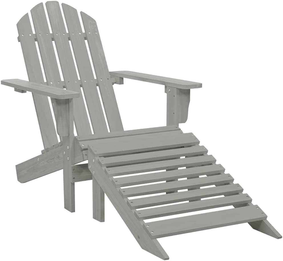 vidaXL Holz Gartensessel mit Fussstütze Deckchair Gartenstuhl Gartenliege Sonnenliege Sonnenliege Li