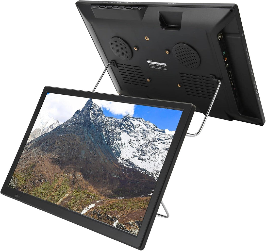 Tragbarer 16 Zoll Digitalfernseher, Auto Breitbild LED Fernseher mit Abnehmbaren Antennen, Unterstüt