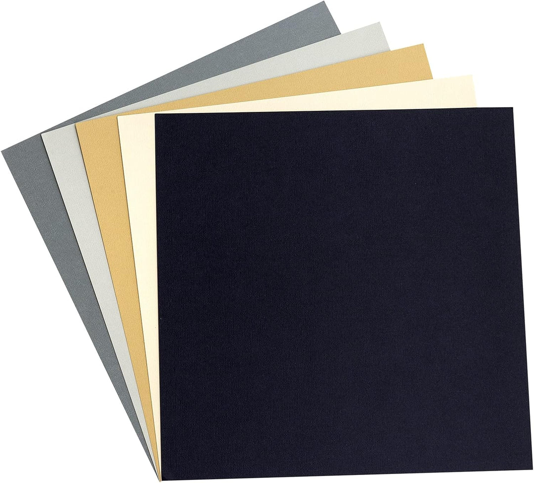 American Crafts Präzisions-Kartonpapier, 36,3 kg, 30,5 x 30,5 cm, 60 Stück, neutral/strukturiert, Ne