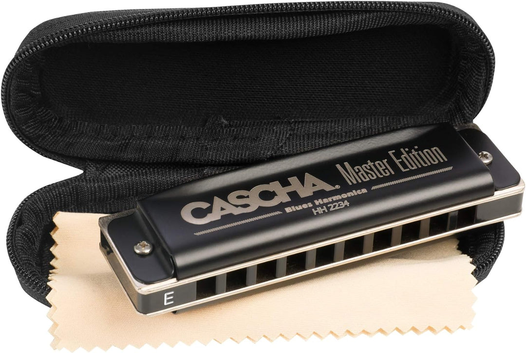 Master Edition Blues Harmonica in E (incl. soft case and cleaning cloth)