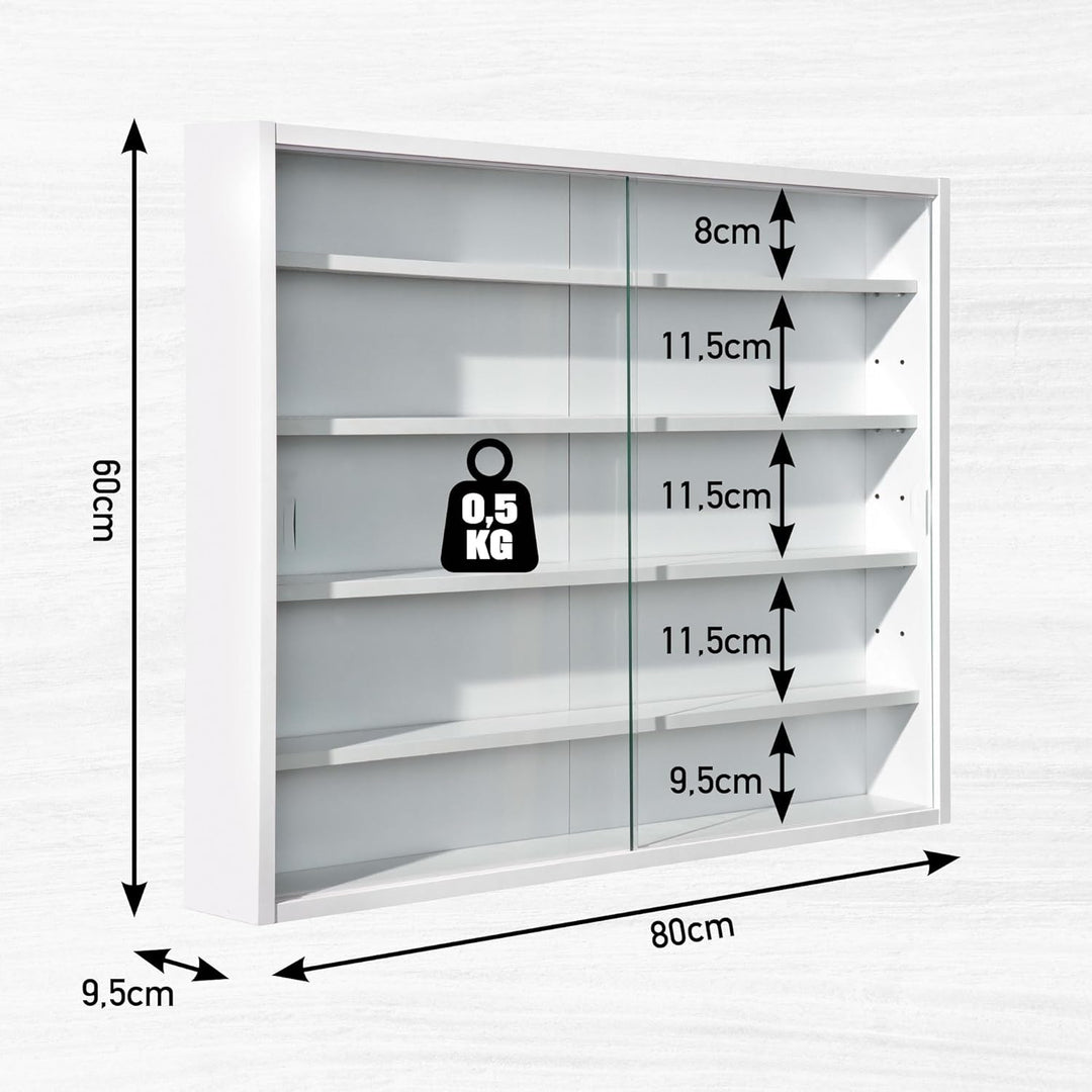 Inter Link - Sammlervitrine - Hängevitrine - Wandregal - Glasvitrine - Wandvitrine - Hängeregal - Sc