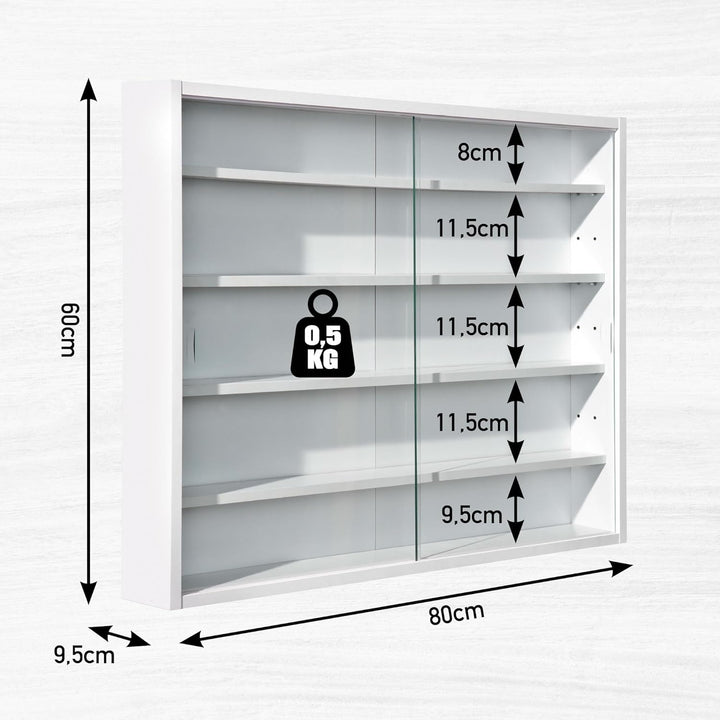 Inter Link - Sammlervitrine - Hängevitrine - Wandregal - Glasvitrine - Wandvitrine - Hängeregal - Sc