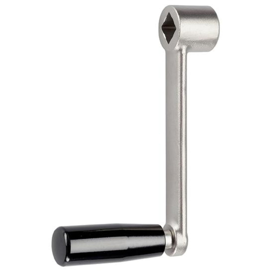 HALDER 24330.0520 Handkurbeln, Stahl, Schwarz, l=80 mm/s=10 mm l=80 mm / s=10 mm, l=80 mm / s=10 mm