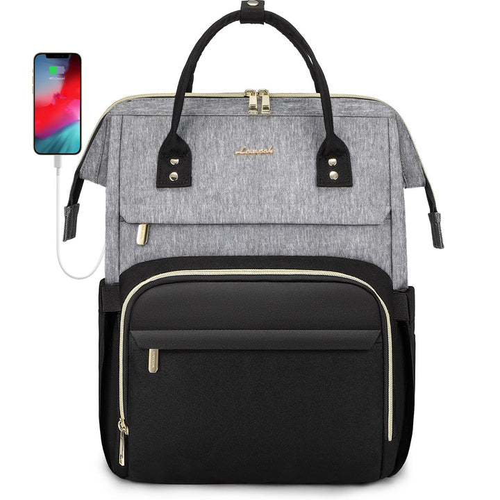 LOVEVOOK Laptop Rucksack Damen 17 Zoll, Gross Schulrucksack Teenager, Rucksack Handgepäck, Wasserdic
