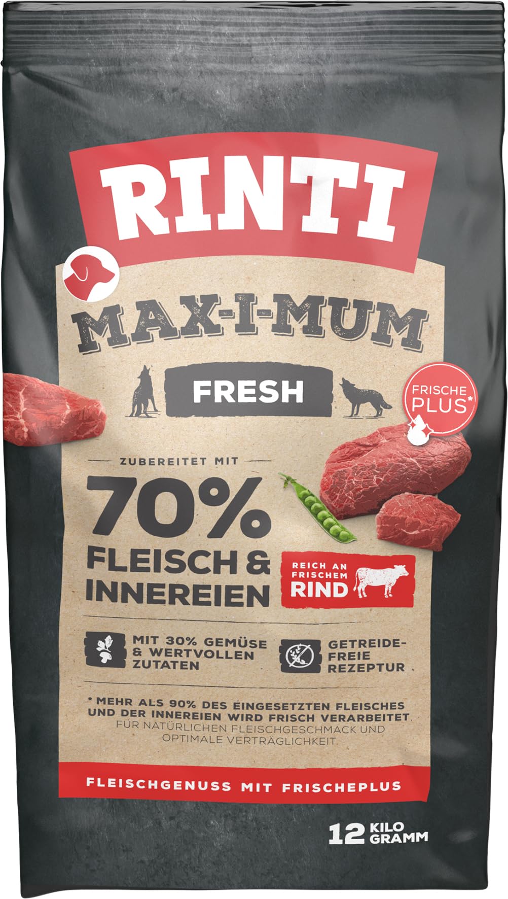 RINTI MAX-I-MUM Rind 12kg, Hund Single Rind 12 kg (1er Pack), Single Rind 12 kg (1er Pack)