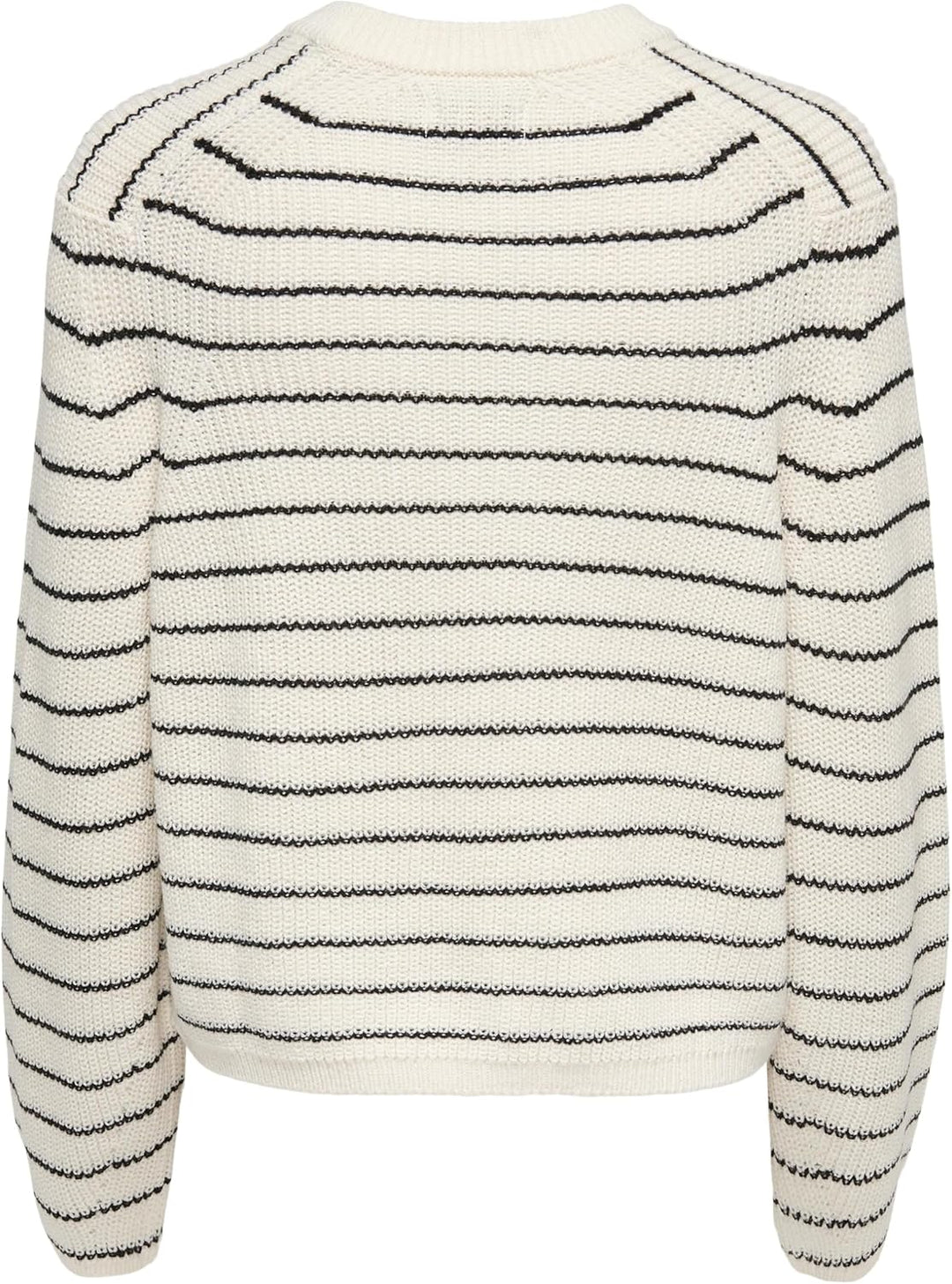 ONLY Female Strickpullover Normal geschnitten Rundhals Voluminöser Armschnitt Pullover M Jet Stream/