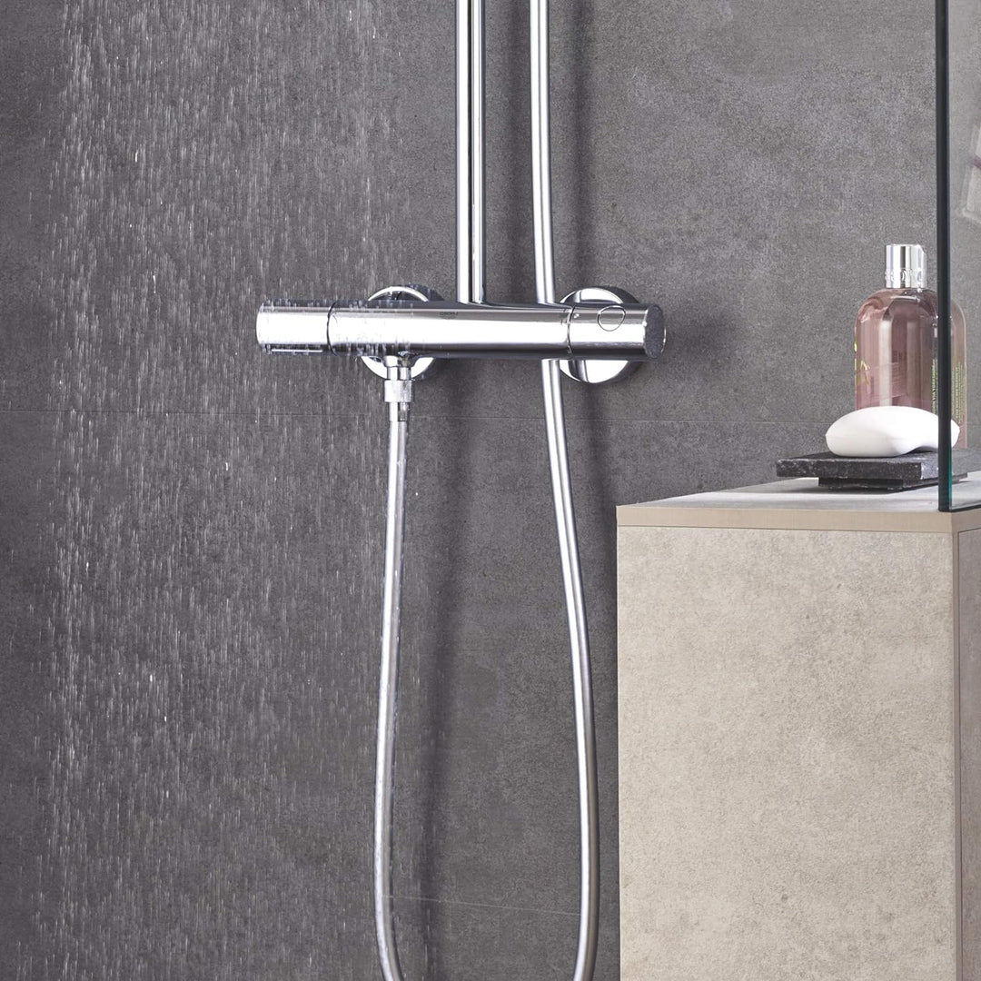 GROHE Euphoria System 180 - Duschsystem mit Thermostatbatterie (Wandmontage, Antikalk System, höhenv