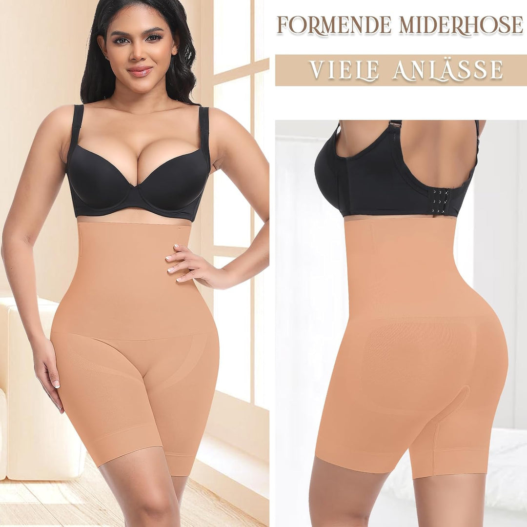 YARRCO Bauchweg Unterhose Damen Shapewear Miederhose Hohe Taille Miederpants Body Shaper Kurze Leggi