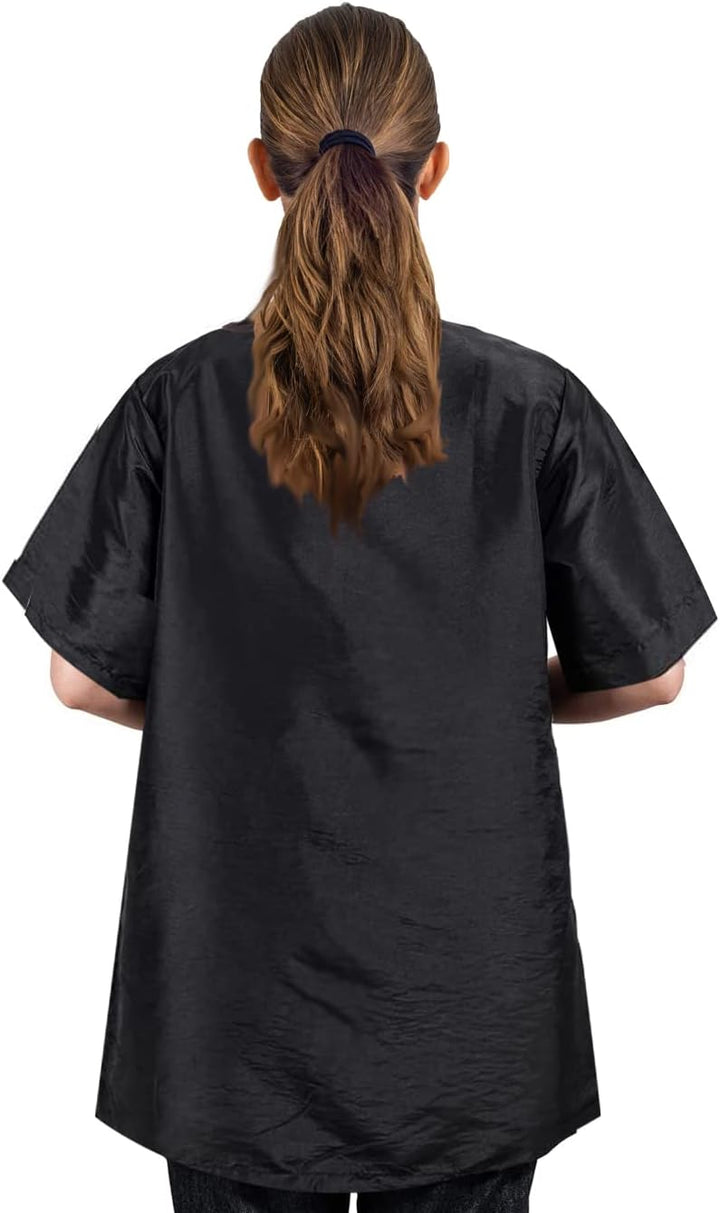 Gliitatu Dog Grooming Smock with Full Zipper, Non-Sticky Hair Groomer Smock Cosmetic Smock Hair Styl