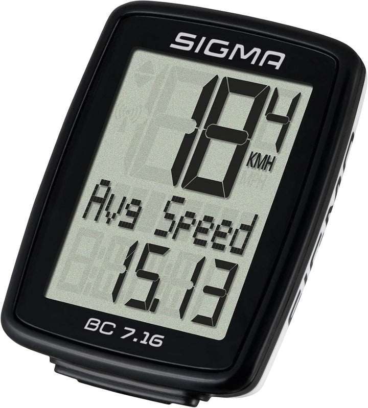 Sigma Sport Sigma BC 7.16 Fahrradcomputer, Schwarz, One size, wired Single, Single