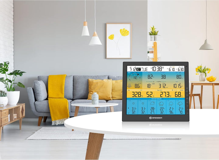 Bresser Wetterstation Funk Mit AuÃŸensensor 7-in-1 Solar WLAN 4CAST Mit 6-Tages-Wettervorhersage Und