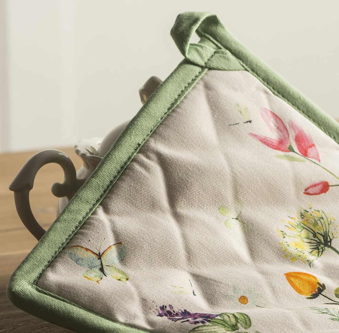 Maison d' Hermine Hot Pads Oster-Topfhalter aus 100% Baumwolle mit Schleife, hitzebeständiges Set mi
