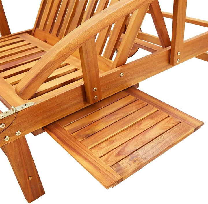 vidaXL 2X Akazienholz Massiv Sonnenliege mit Auflagen Klappbar Relaxliege Liegestuhl Gartenliege Hol