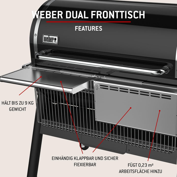 Weber SmokeFire EX6 - EPX6 Fronttisch - abklappbar, zusätzliche Ablagefläche für Grillgut, einfache