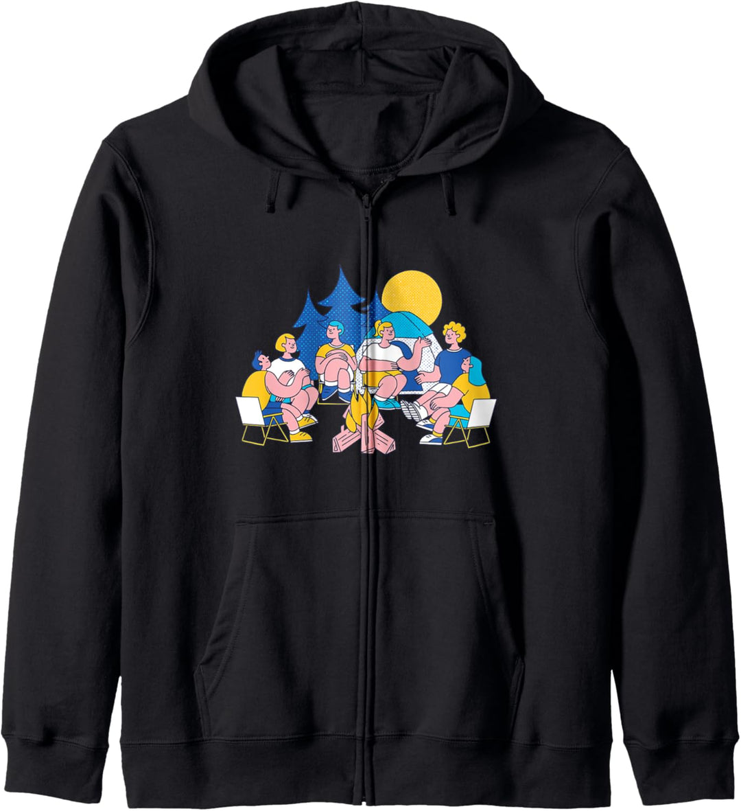 Camping und Feuernacht, Freunde, Teen Kapuzenjacke