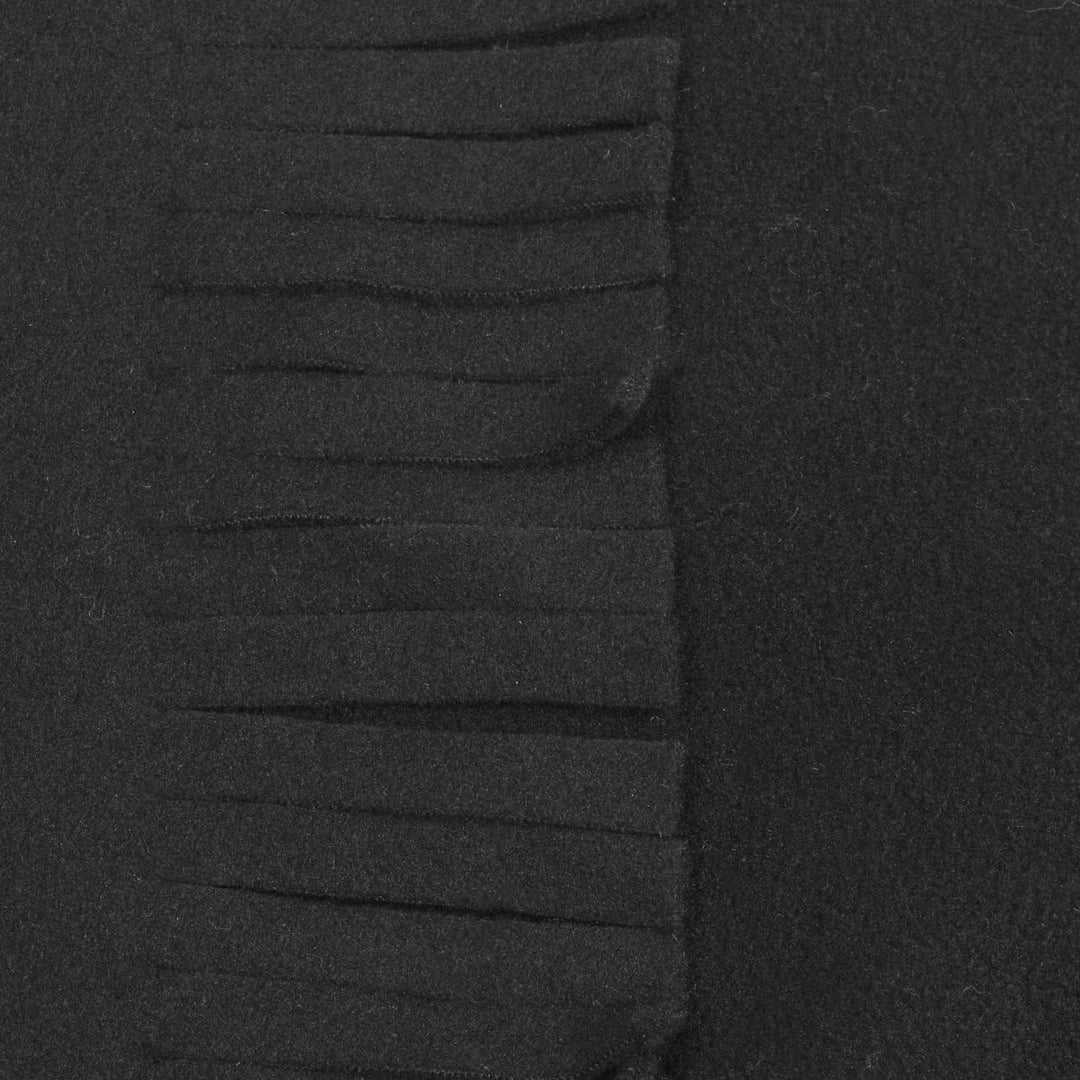 LIERYS Fleece Schalhaube Webpelz Unifarben Kapuzenschal mit Fransen Made in Italy Damen Herbst/Winte