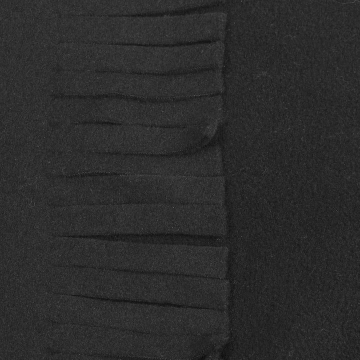 LIERYS Fleece Schalhaube Webpelz Unifarben Kapuzenschal mit Fransen Made in Italy Damen Herbst/Winte