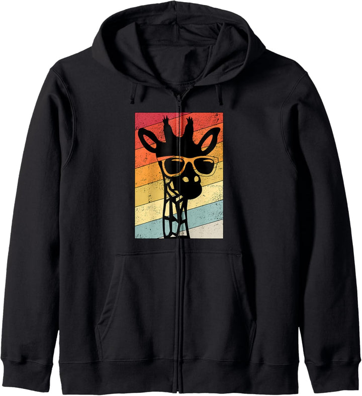 Giraffe Lovers Retro Giraffe Gift For Women & Kid's Kapuzenjacke
