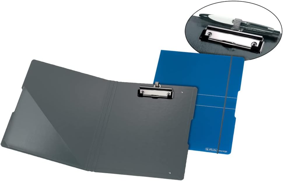 Herlitz 11217213 Klemmbrettmappe PF A4 blau (Packung mit 2) blau A4 (Packung mit 2), blau A4 (Packun