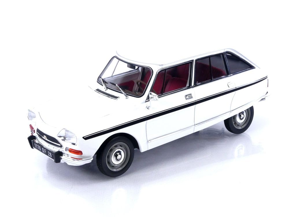 Norev 181679 Citroën Ami Super 1974 Meije White 1:18 Miniatur, Mehrfarbig, 1/18e