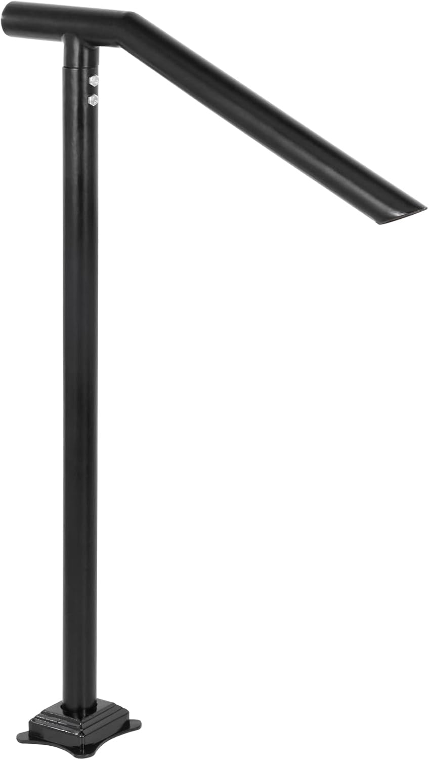 Happybuy Treppengeländer Stahl 102x71,3 cm Handlauf 150 kg Traglast Eingangsgeländer formschön Handl