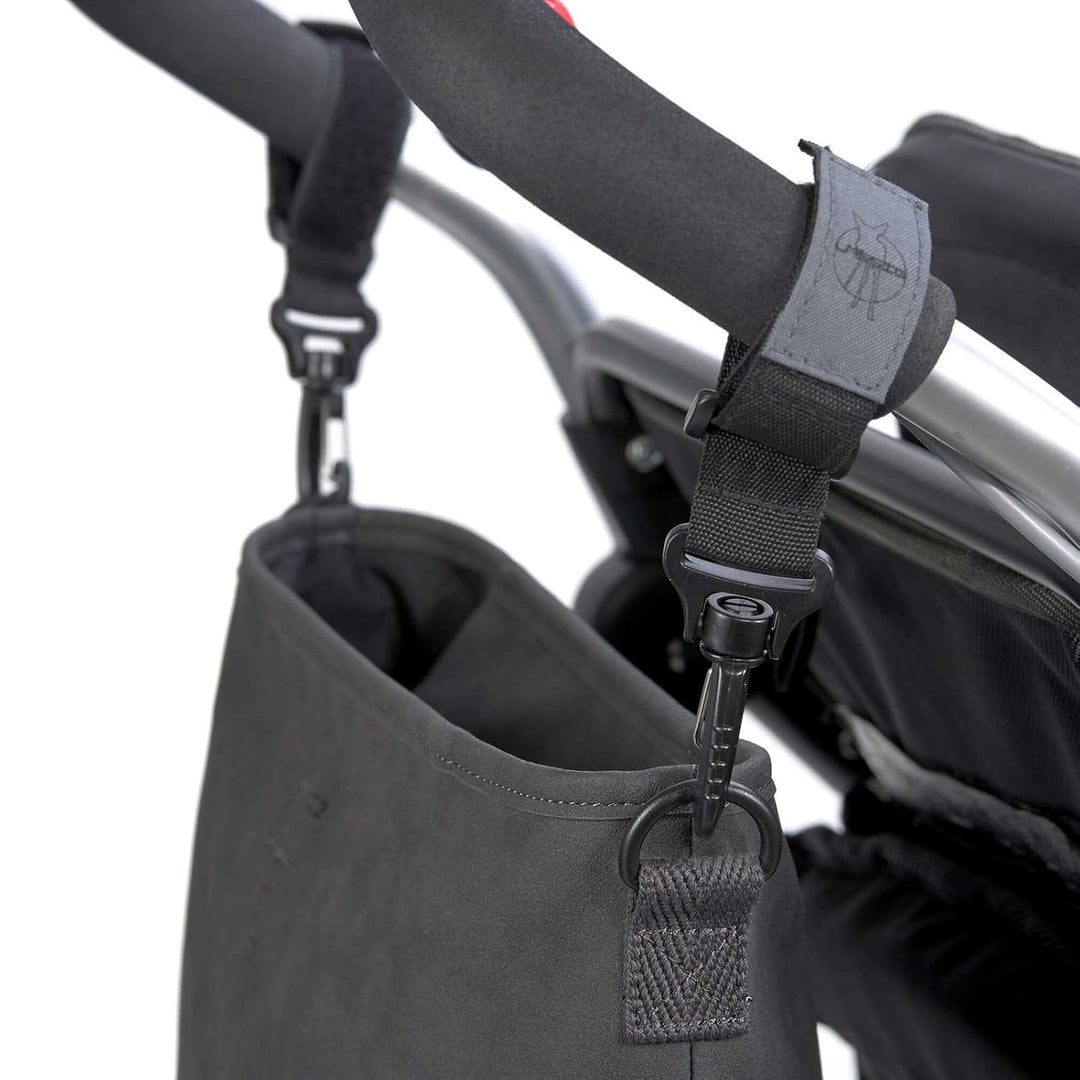 LÄSSIG Kinderwagen Buggy Organizer mit Befestigung Anthracite Veloursoptik, Anthracite Veloursoptik