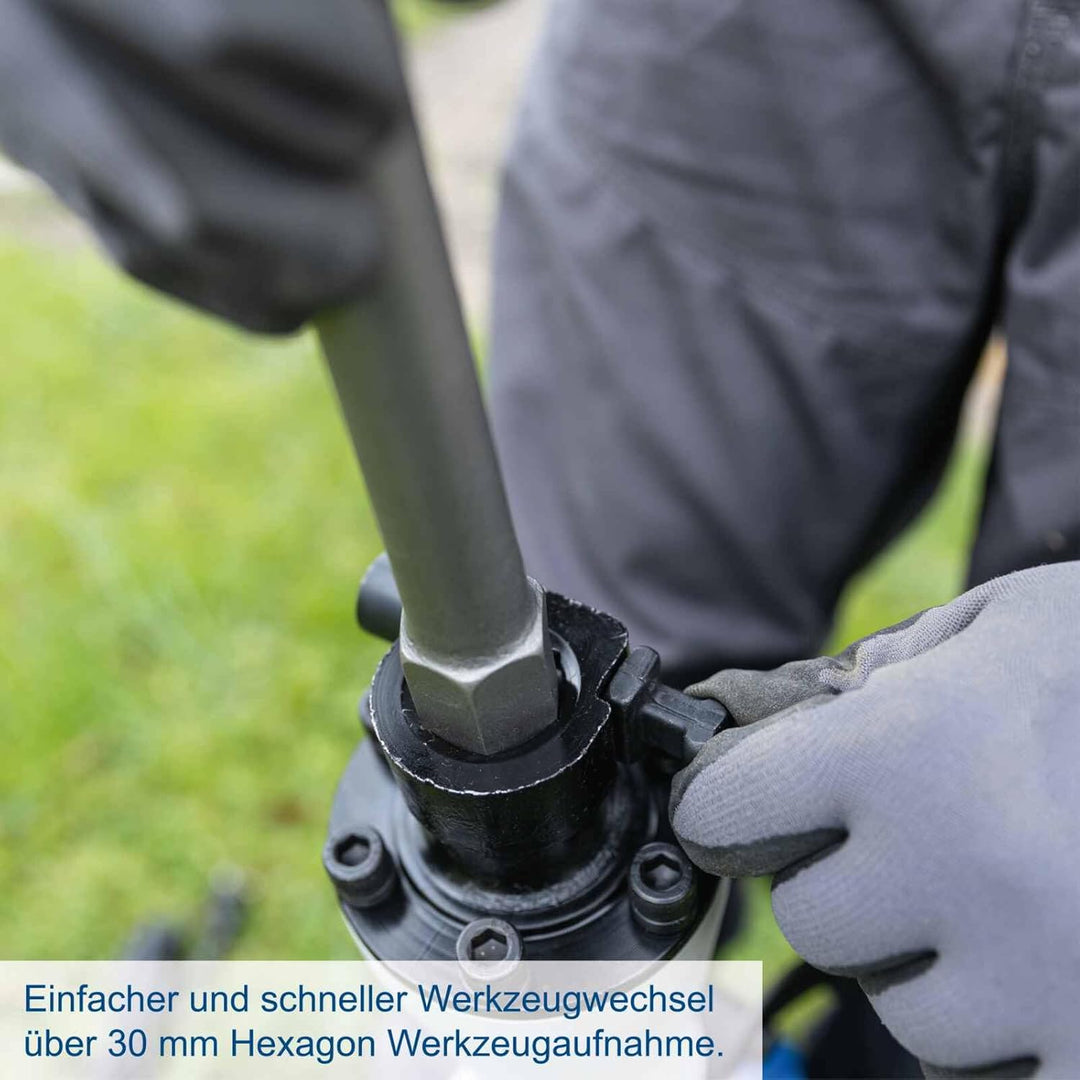Scheppach AB1900 Abbruchhammer 60J Schlagkraft, 1900 W, 390 mm inkl. Spitz- und Flachmeissel und Tra
