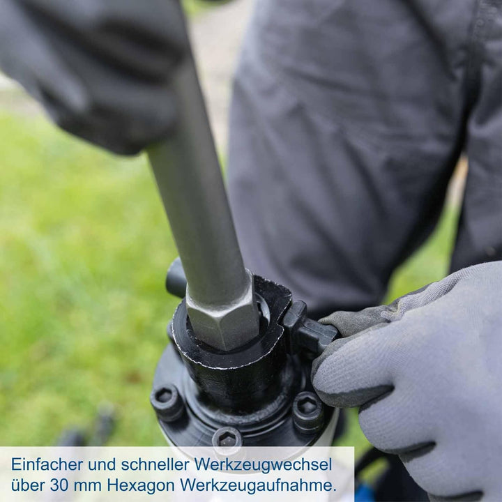 Scheppach AB1900 Abbruchhammer 60J Schlagkraft, 1900 W, 390 mm inkl. Spitz- und Flachmeissel und Tra